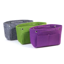 Women's Handbag Organizer Bag Purse Insert Bag Felt Multi Pocket Tote Useful Bag 22*15*9.5cm/