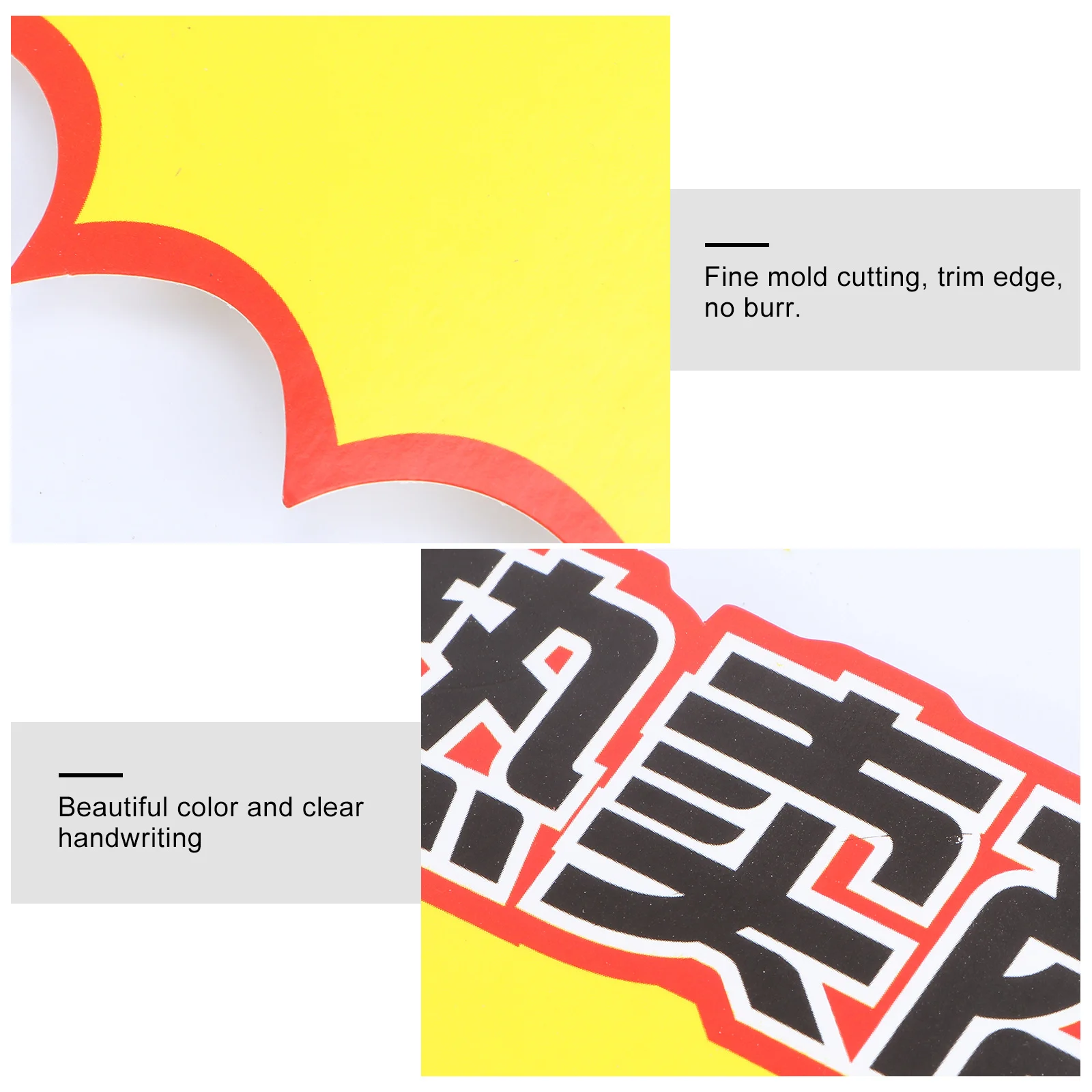 

100Pcs Advertising Paper Price Tags Bright Color Craft Shape Price Sign for Supermarket Grocery Store Retail Labels