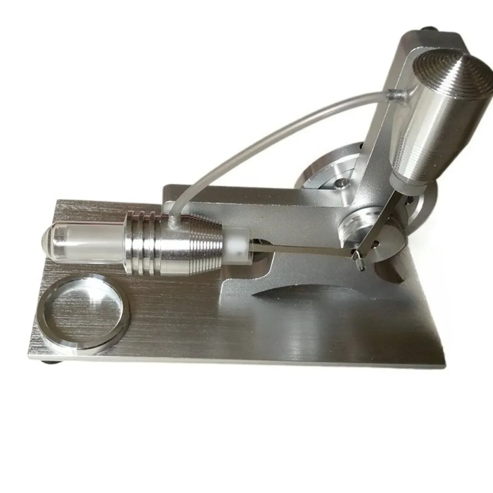 L Type Metal Stirling Engine Miniature External Combustion Engine CNC Precision Machined Miniature Stirling Engine Model