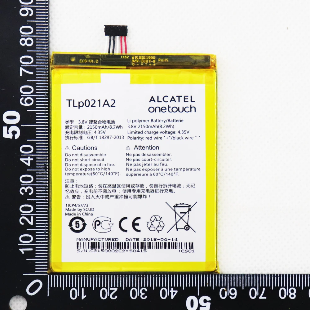 2pcs 5pcs 10pcs TLp021A2 2150mAh Battery For Alcatel OneTouch Idol 2S OT-6050 OT-6050Y For TCL S830U S838M