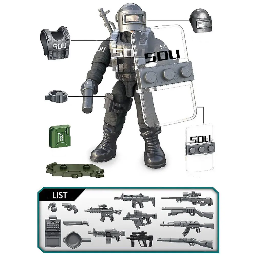 Guerra Mondiale 2 WW2 Esercito Soldati Militari SWAT Forze Speciali Figure Modello Building Blocks Mattoni Giocattoli Per Bambini Regalo 1 pz Casuale