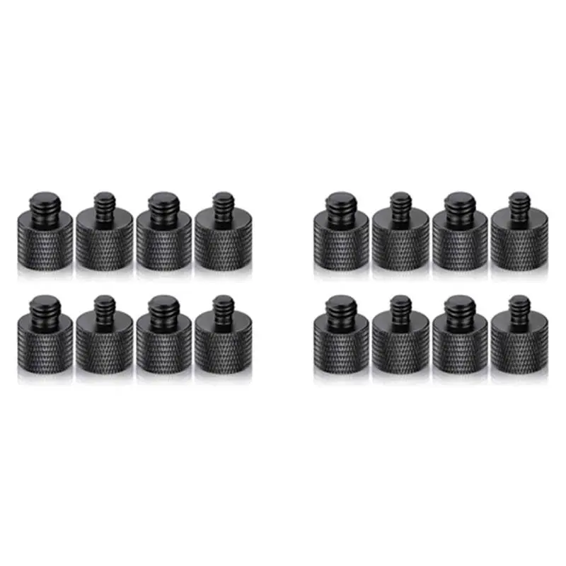 M51K-16Pcs Microphone 1/4 Male To 3/8 Female And 3/8 Male To 1/4 Female Camera Screw Adapter For Camera Tripod Stand