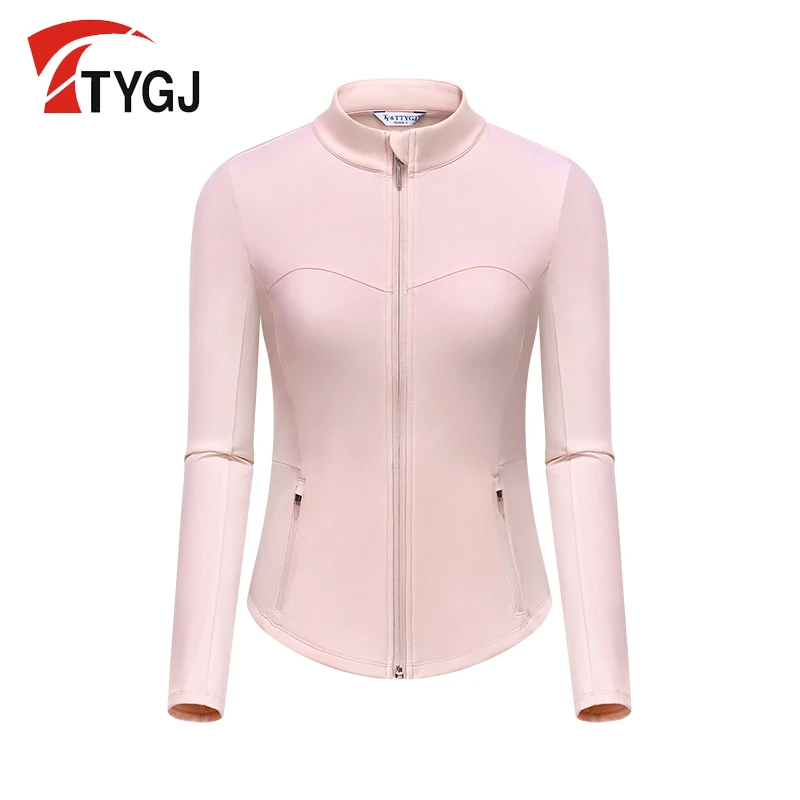 TTYGJ-Jaqueta esportiva de golfe slim fit feminina, blusa casual, roupa esportiva elegante, gola alta, outono, nova