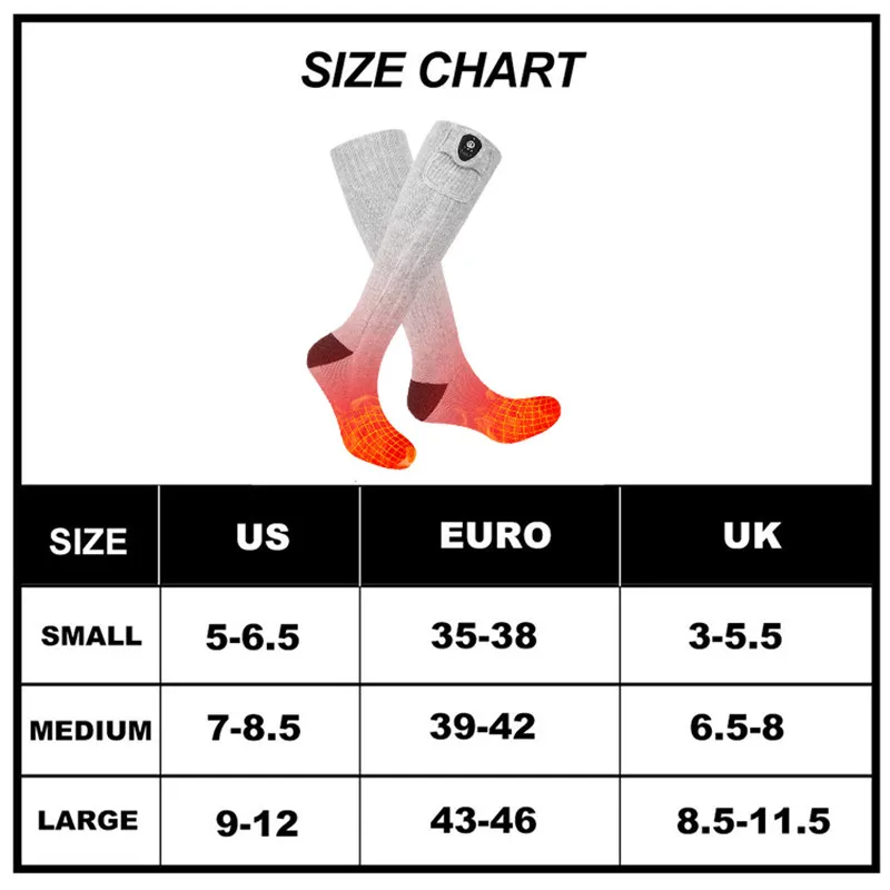 Winter elektrisch verwarmde sokken voor heren Dames met APP-bediening Oplaadbare verwarmde sokken met batterij Skisokken Sportvoetwarmer