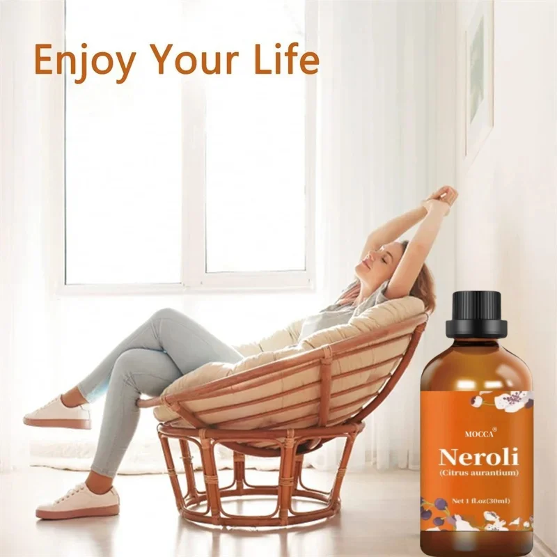 Neroli Essential Oil, MOCCA Aromatherapy Essential Oils for Diffuser, Massage, Soap, Candle Making, 30 ml