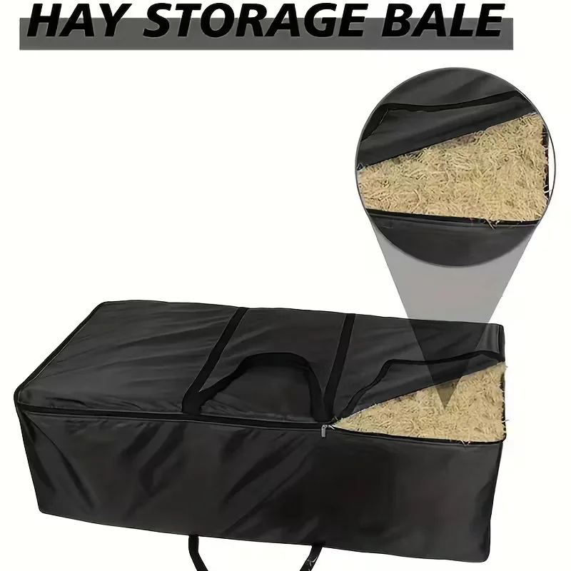 Portable Hay Storage Bag Large Capacity Horse Feed Carry Bag Waterproof Hay Bale Tote Sack For Farm Animal Feeding Supplies