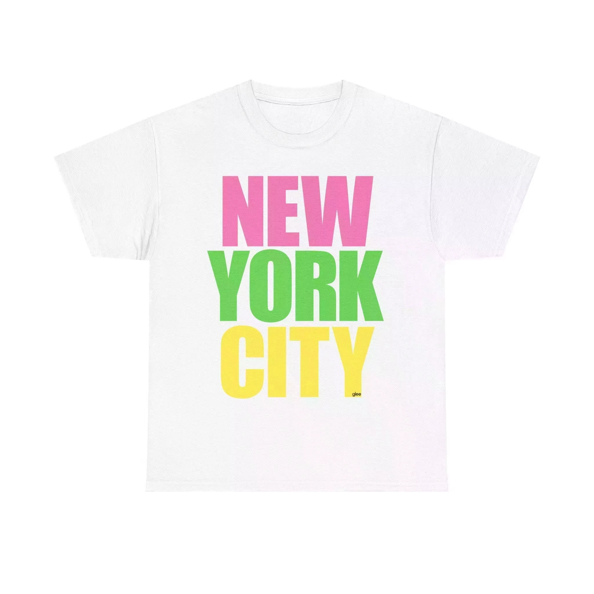Ladies Glee New York City Same Style Graphic Print T-shirt Men Women O-Neck Streetwear Y2K Loose Casual  Top