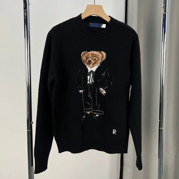 

Осенне-зимний женский вязаный свитер с длинными рукавами, мультяшной вышивкой, свободного кроя, с круглым вырезом, для женщин любого возраста