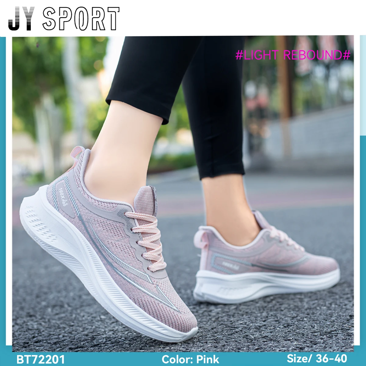 Flyweave Mesh Women Sneakers Lightweight Breathable Casual Woman Sport Shoes Rebound Original Lace-Up Outdoor Walking Shoes