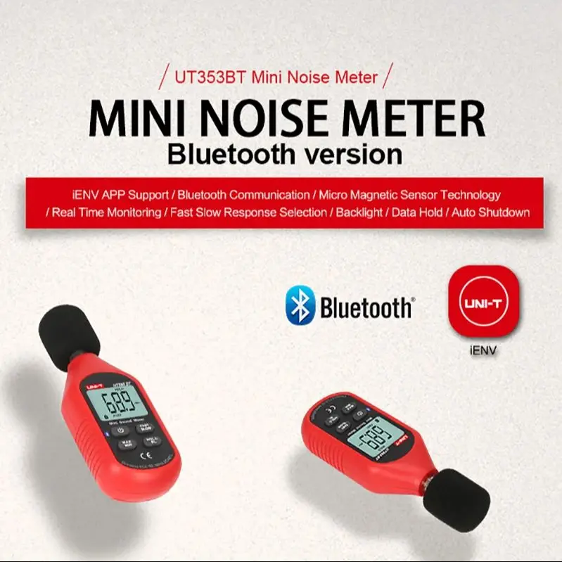 UNI-T 디지털 사운드 레벨 측정기 소음 측정기 30-130db 데시벨 모니터링 사운드 레벨 미터