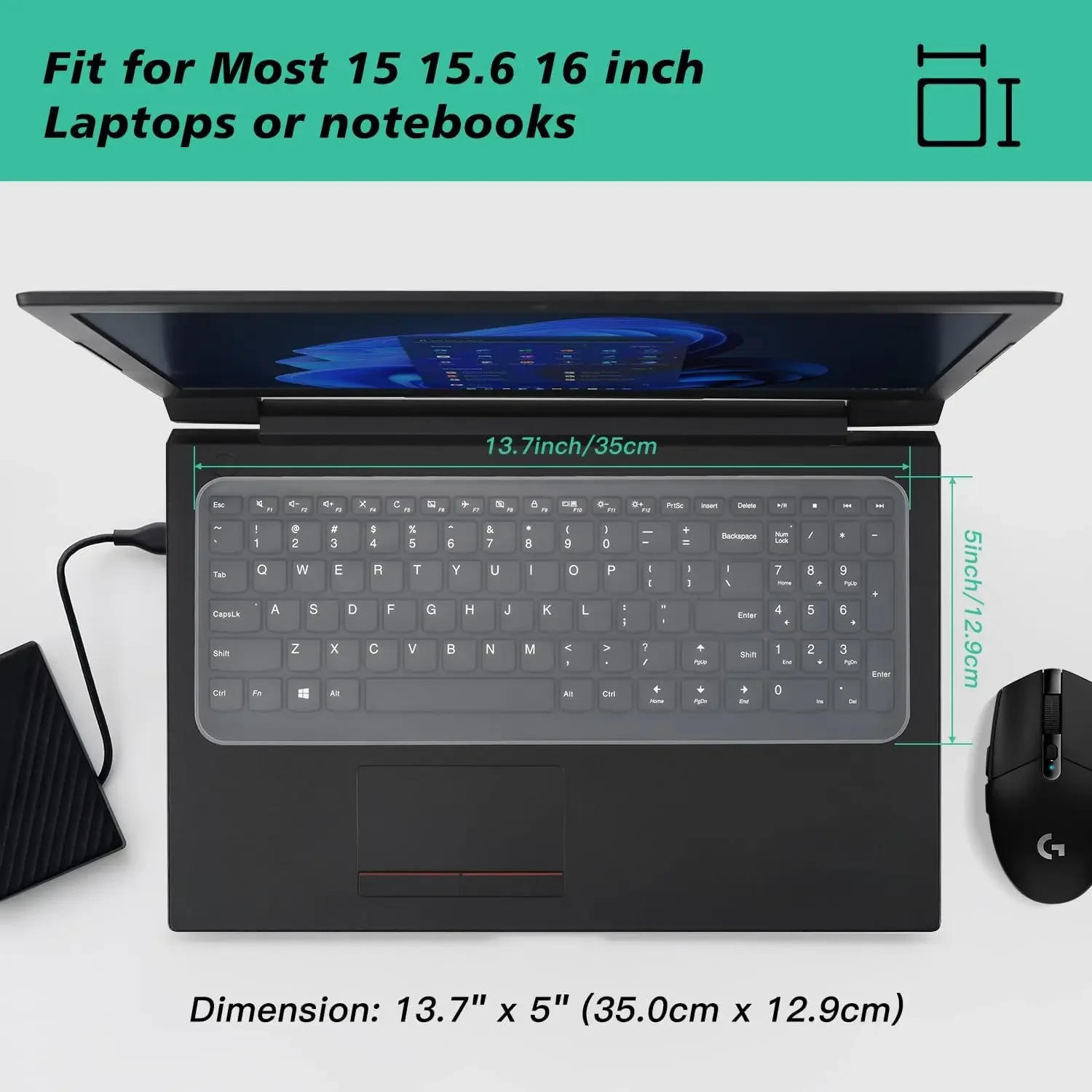Universal Keyboard Cover Protector Skin for 13