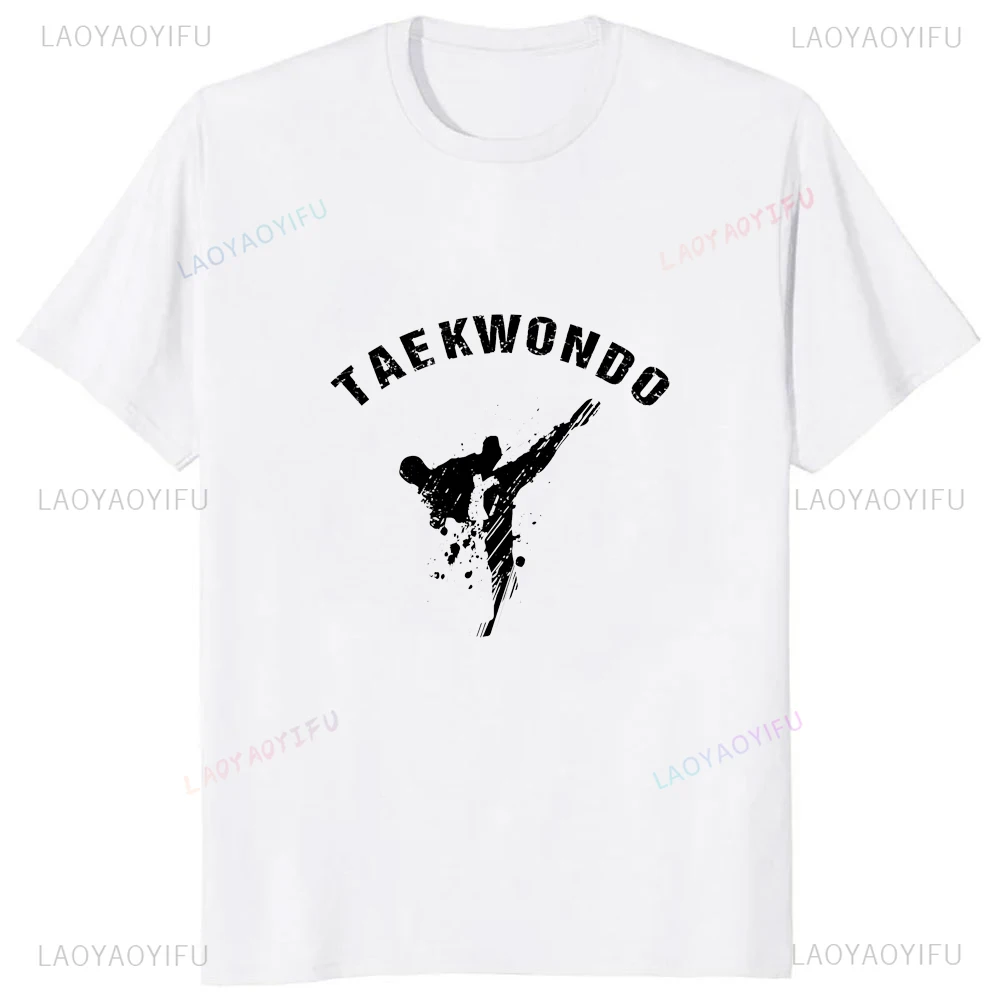 Kawaii Taekwondo Printed Graphic Korea Style Women TShirt Cotton Casual Fashion Streetwear Man T-shirt Hipster Breathe Soft Tee image 5