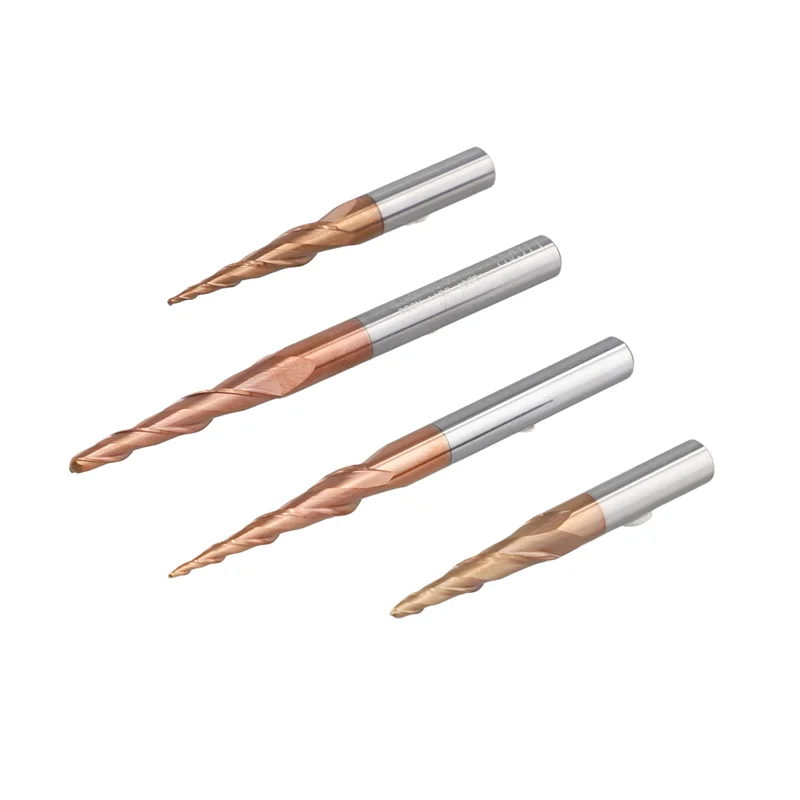 

ABJY-4PCS Carbide Spiral Tapered Ball Nose End Mill 6Mm Shank Router Bit Woodworking CNC Carving Bits Wood Milling Cutter