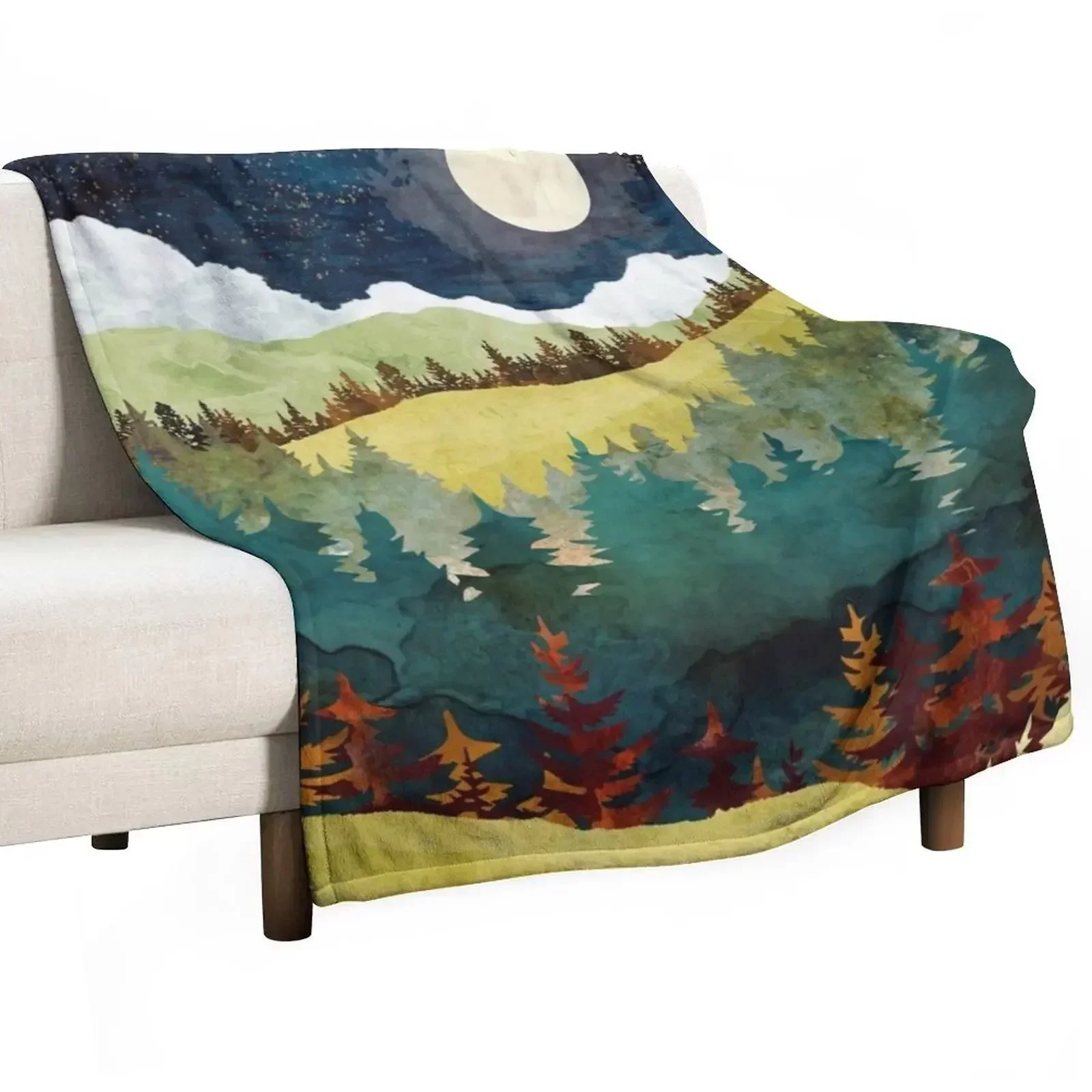 Autumn Moon Throw Blanket Summer Beddings Blankets For Sofas Luxury St Cute Flannel Summer Blankets