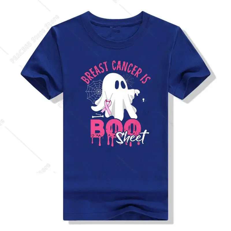 Breast Cancer Is Boo Sheet Halloween Costume Breast Cancer Awareness Premium T-Shirt Gifts Funny Ghost Graphic Tee Tops