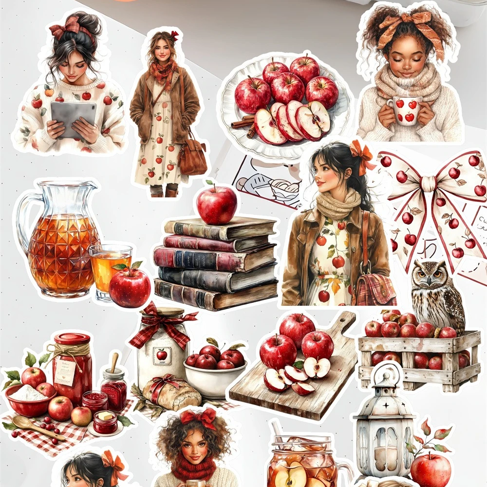 

18 шт. ретро-наклеек в акварельном стиле с изображением девочек для декора, забавные наклейки для скрапбукинга, дневников, телефонов, альбомов, планировщиков