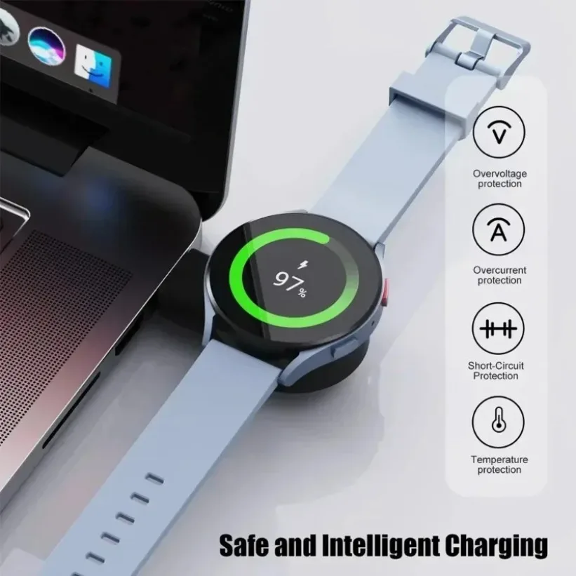 Charging Station For Samsung Galaxy Watch Wireless 3W 5V USB Dock ABS Black Not for Apple Watch Others