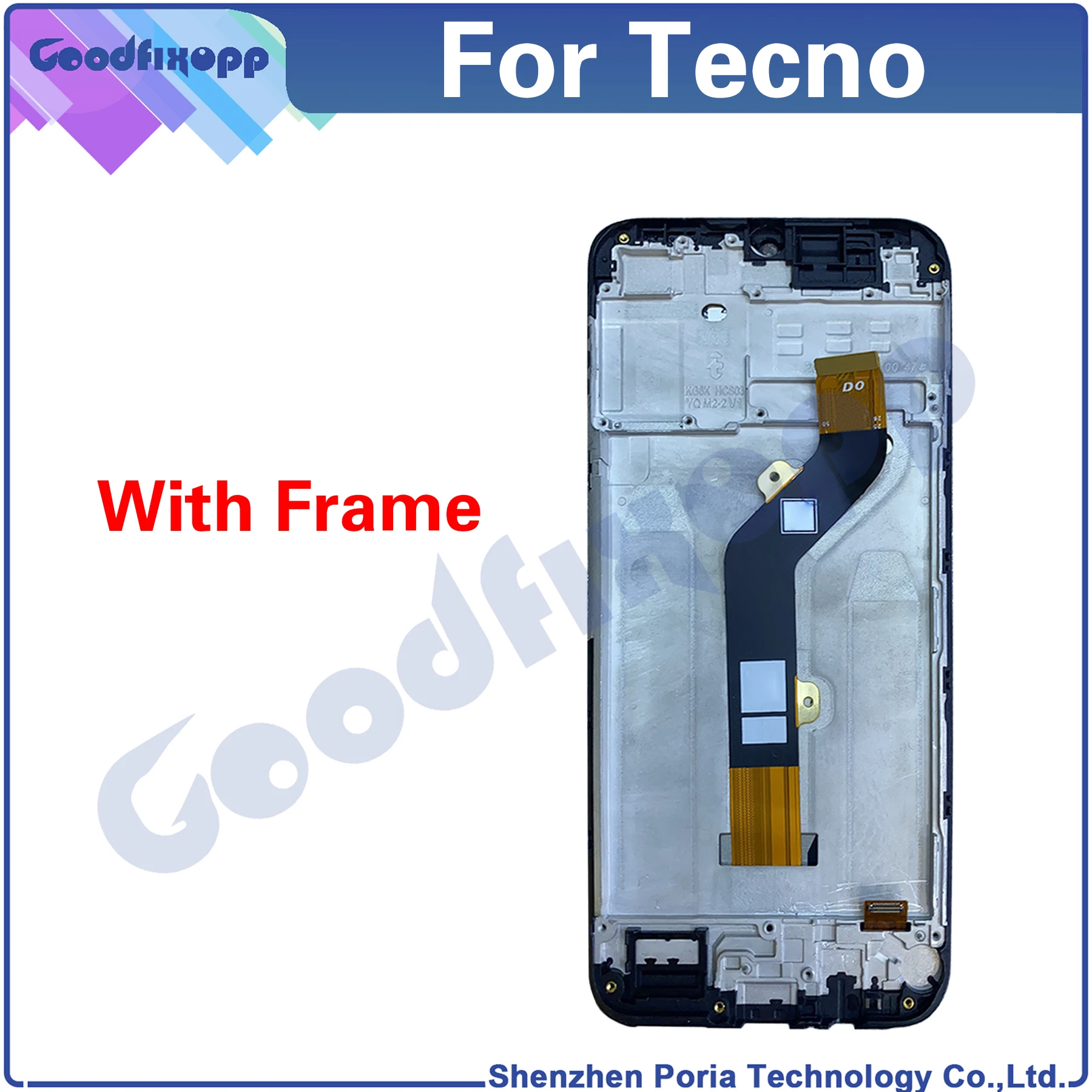 For Tecno Spark 8 KG6 KG6K / ltel A49 LCD Display Touch Screen Digitizer Assembly Repair Parts Replacement