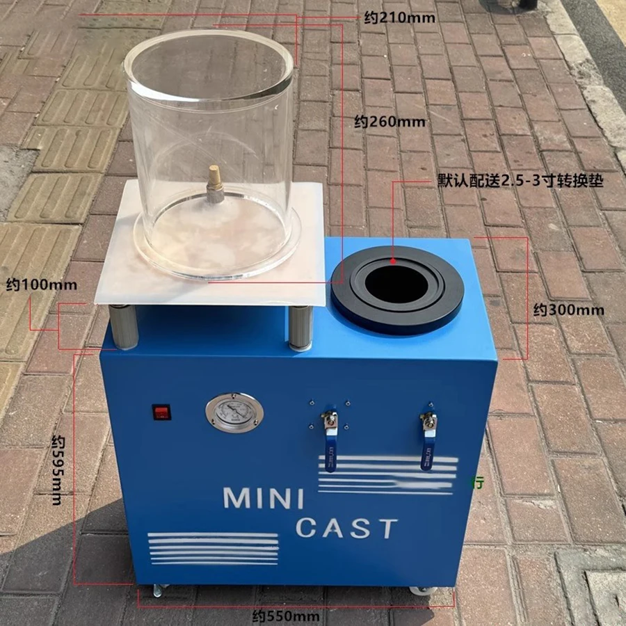 4L/6L الفولاذ المقاوم للصدأ مجوهرات فراغ آلة الصب الذهب والفضة معدن الاستثمار المفقودة معدات صب الشمع لصنع المجوهرات #4