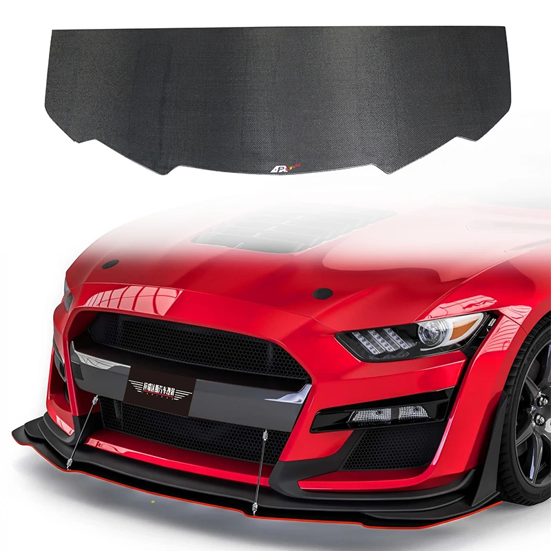 Carbon Fiber Front Lip For Ford Mustang 2015-2023 Narrow Body GT500 Bumper Vertical Tie Rod Splitter Chin Accessories Body Kits