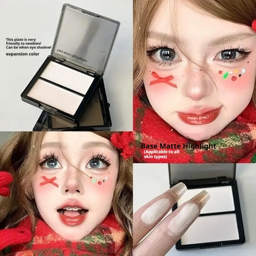 투톤 하이라이터 팔레트 3D 페이셜 브론저 화장품 매트 파우더 섀도우 코 투톤 지속성 페이스 메이크업 샤 코스메틱 Z7G8