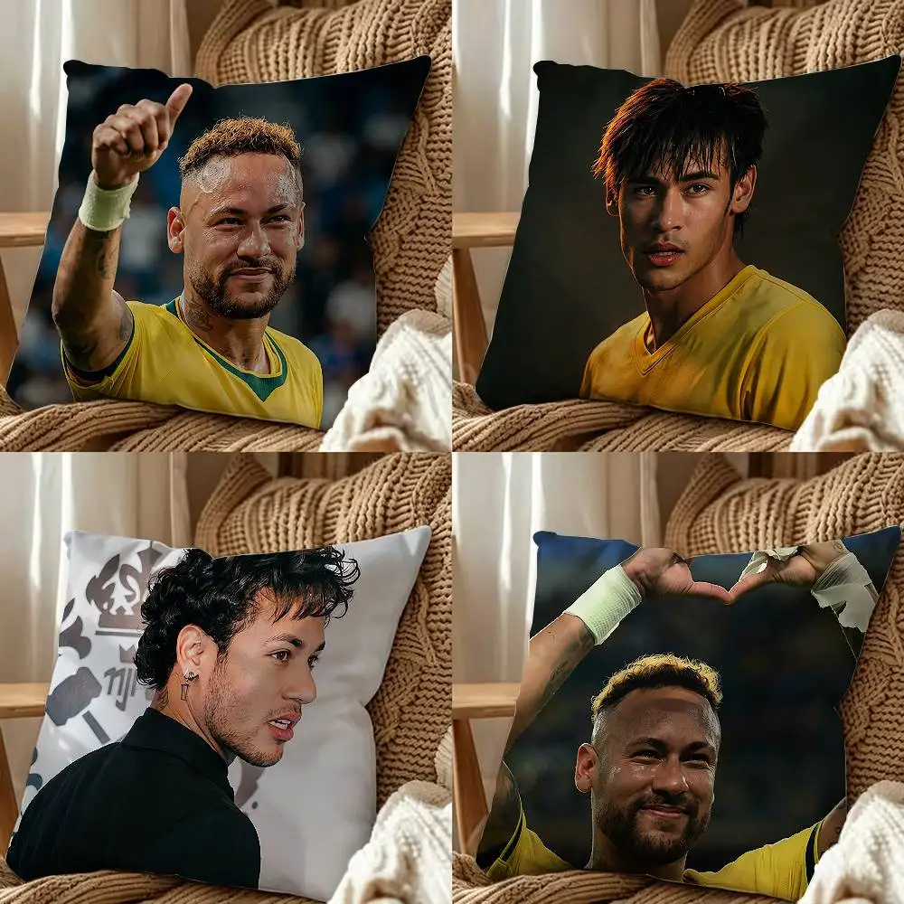 Cross N-Neymar Jesus Square Double-Sided Printed Pillow Case Sofa Cushion Cover Bedroom Bedside Decor
