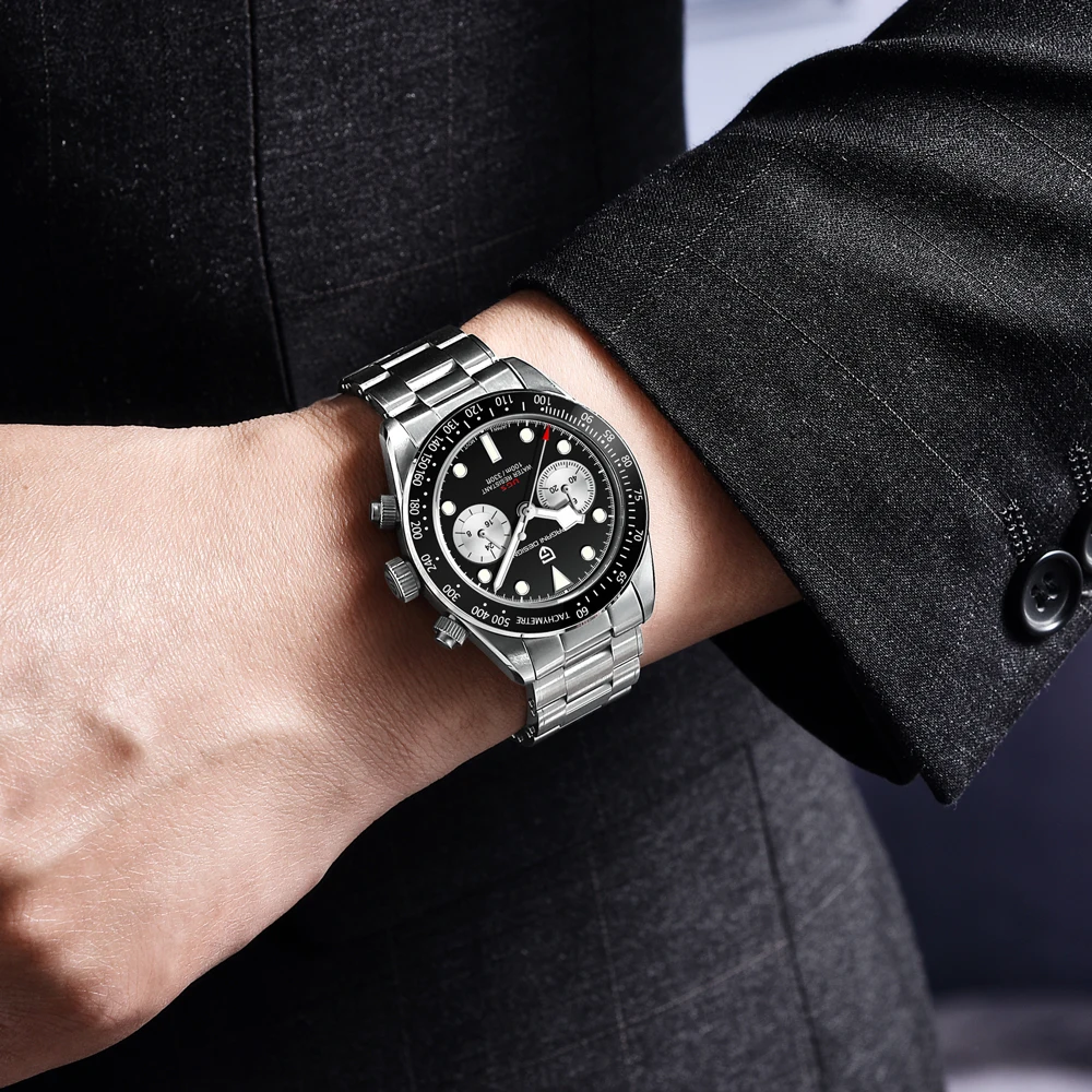 Pagani Design Men's Watch 2026top Panda Quartz Men's Watch Luxury Sapphire Sports Chronograph Stainless Steel Relógios Masculino