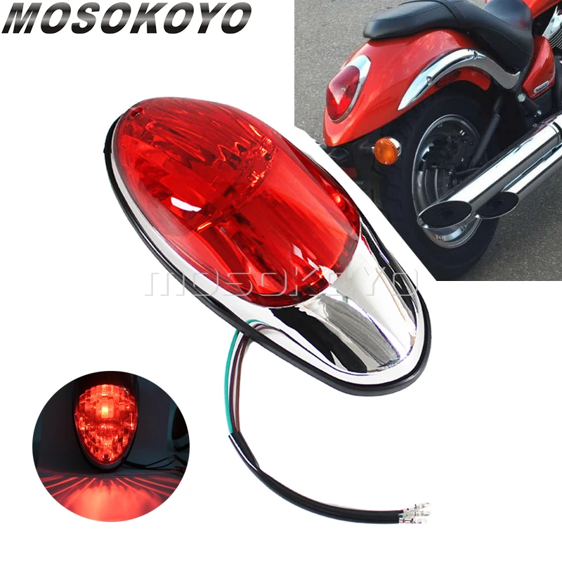 Motorcycle Tail Light Rear Stop Brake Lamp Taillight For Honda Shadow V-Star VTX Kawasaki Vulcan 900 1500 Classic VN900C Cruiser