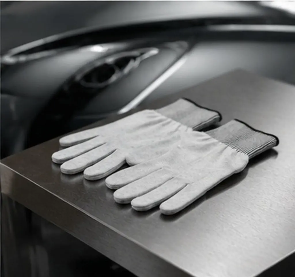 1Pair Anti-Static Car Wrapping Gloves High Elastic Vehicle Protection Film Tools Car Body Film Application Oil Resistant Gray
