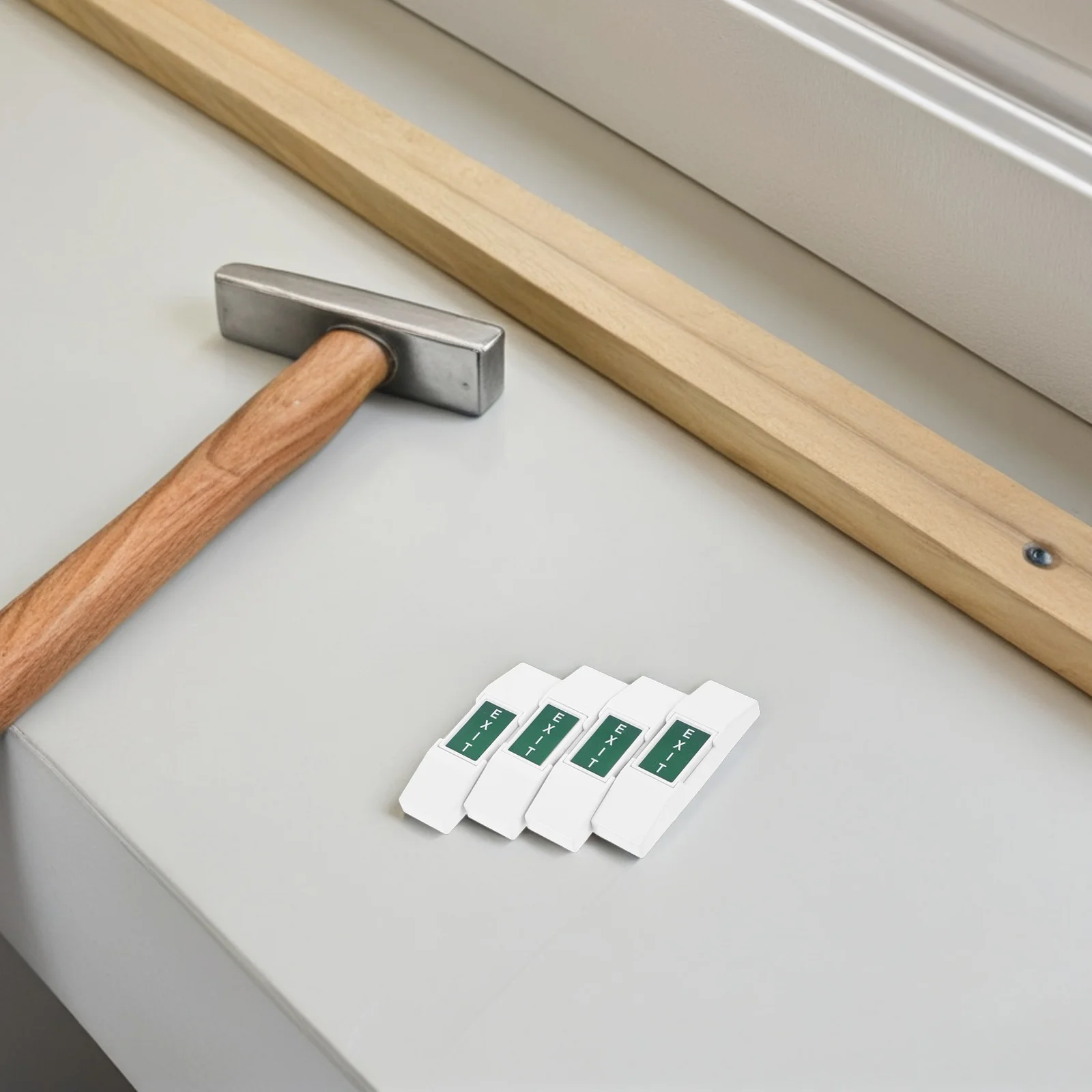 

4Pcs Emergency Exit Button Switch Robust Construction Clear Markings for Offices Stores Automatic Gate Exit Button Door Release