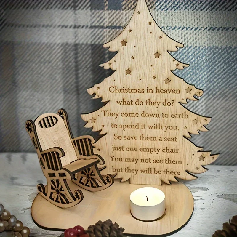 Weihnachten im Himmel Dekoration Weihnachten Memorial Kerzenhalter Schaukelstuhl Ornament Save A Seat Memorial Geschenk Weihnachtsdekoration