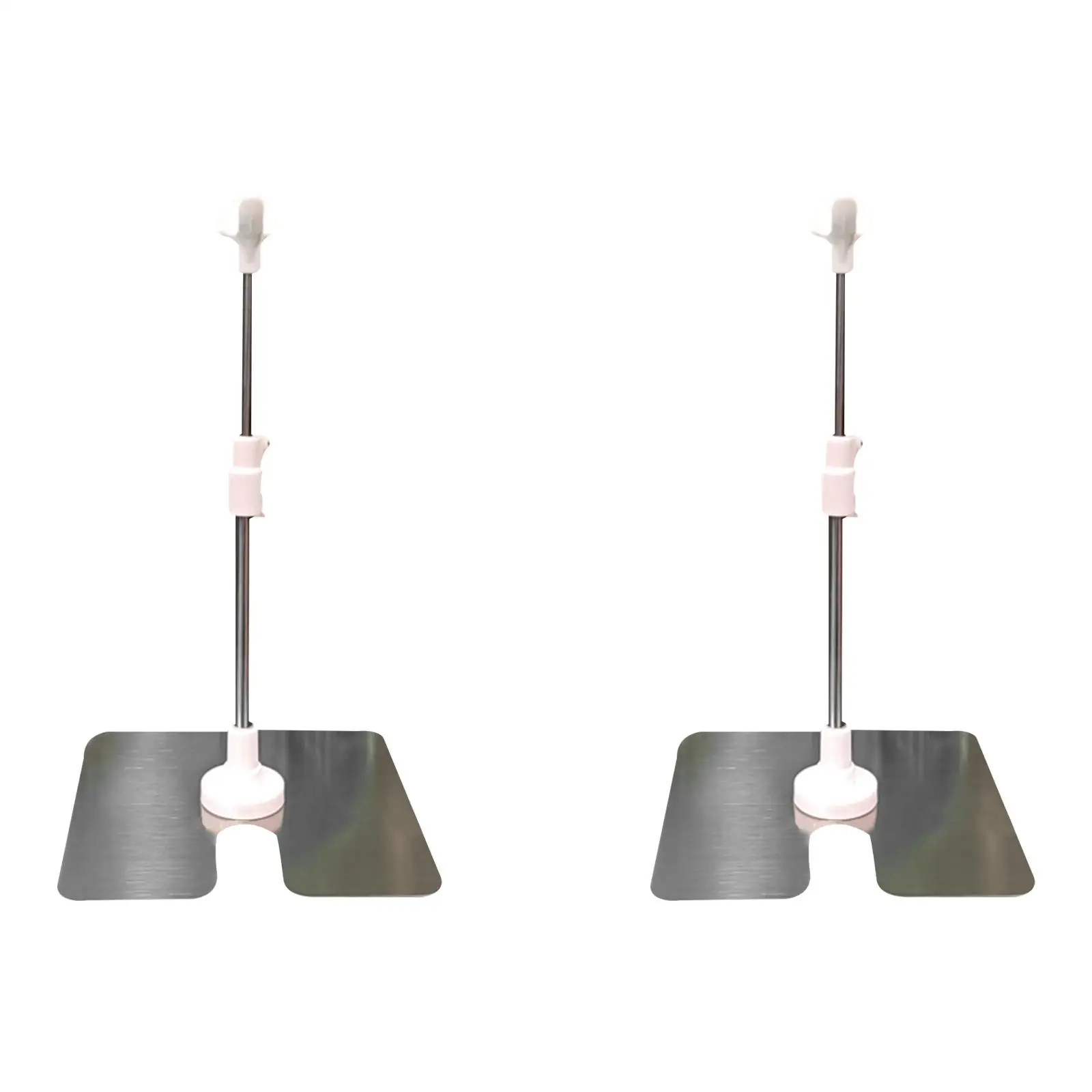 Collectible Figure Display Stand Stainless Steel Adjustable Holder for Window Display and