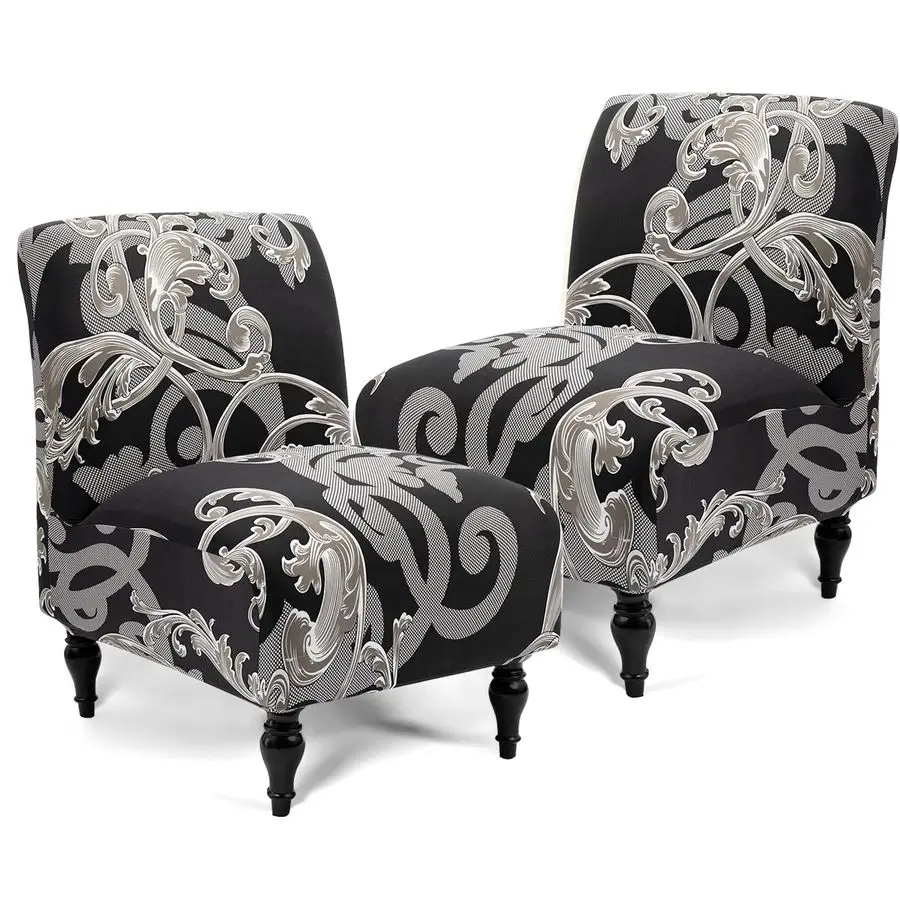 

Accent Slipper Chair Cover Slipcover,Stretch Spandex Removable NonSlip Silp Cover for Accent Chair Without Arms Furniture Protec