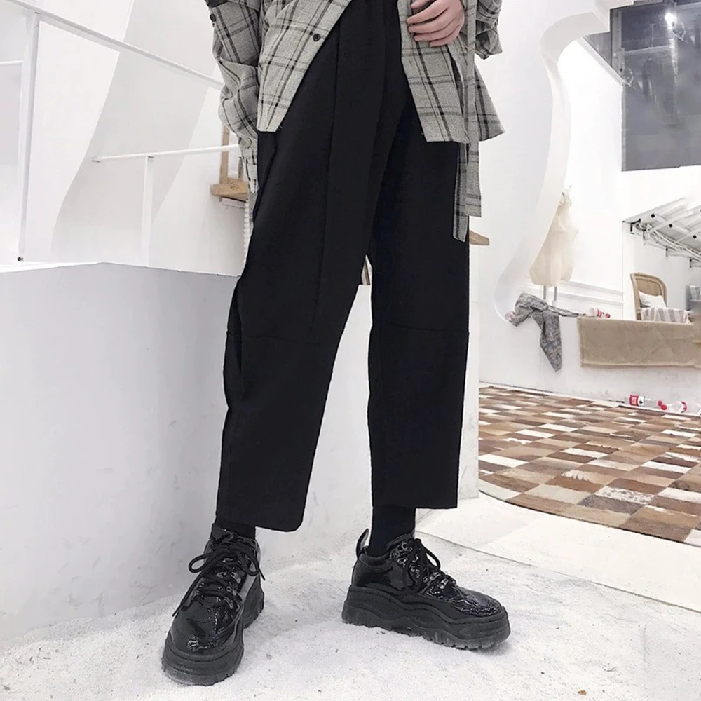 XS-4XL Autumn New Men's Solid Color Straight Leg Pants American Retro Fashion Trend Street Casual Loose Simple Men's Bottoms