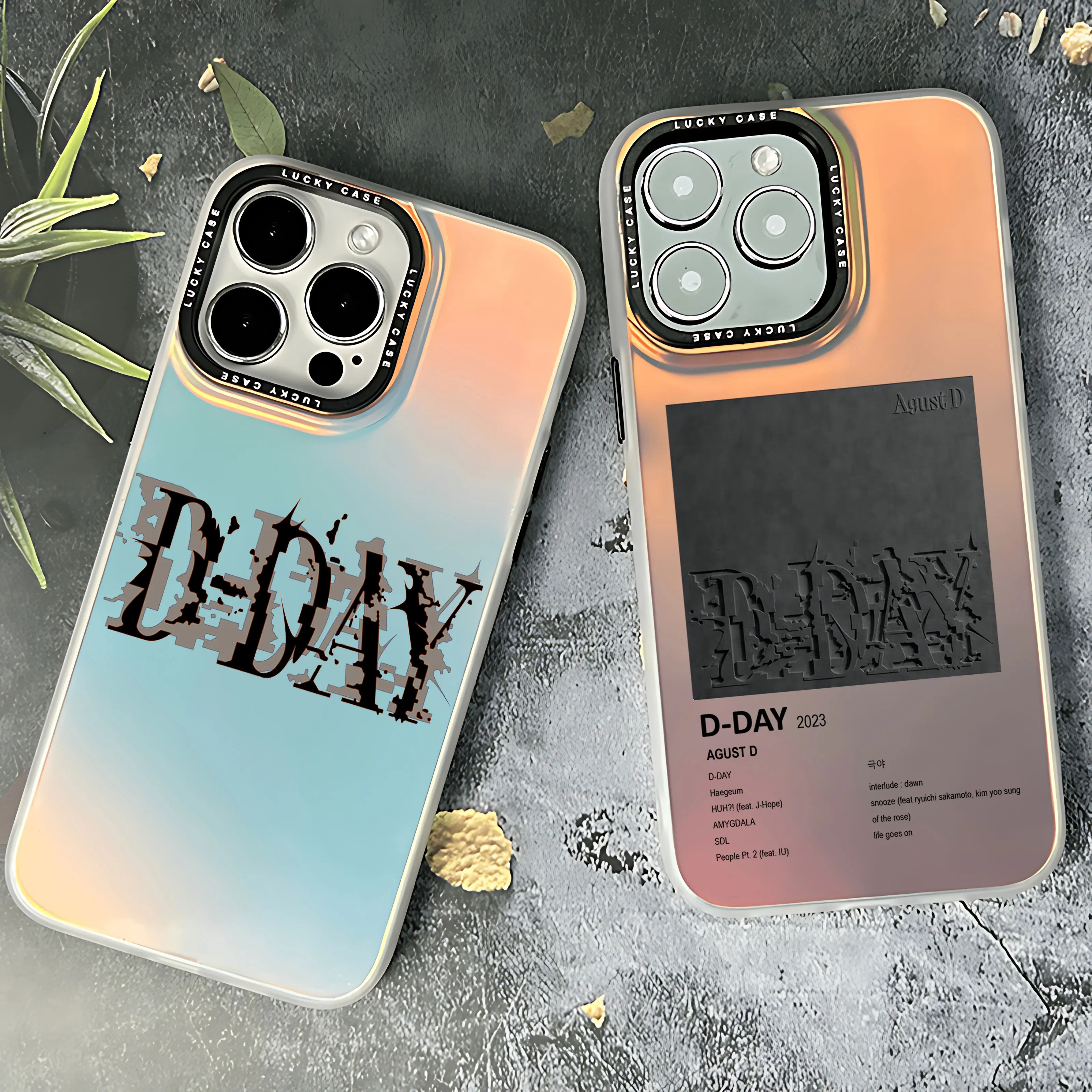 Suga D-DAY Phone Case for Xiaomi Redmi 12C 10 10C 9 9A 9C 9T Note 12 11 10 8 7 Pro K40 A1 5G Matte Gradient Luxury Cover