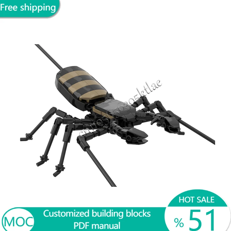 133 PCS Insect Vinegaroon Uropygi Order MOC Customize Modular Building Block Technology Popular Creative DIY Toy Birthday Gift