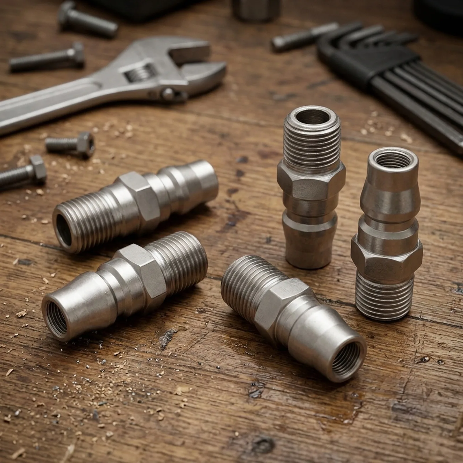 New High Quality Thread Adapter Air Fitting 1/4\\\
