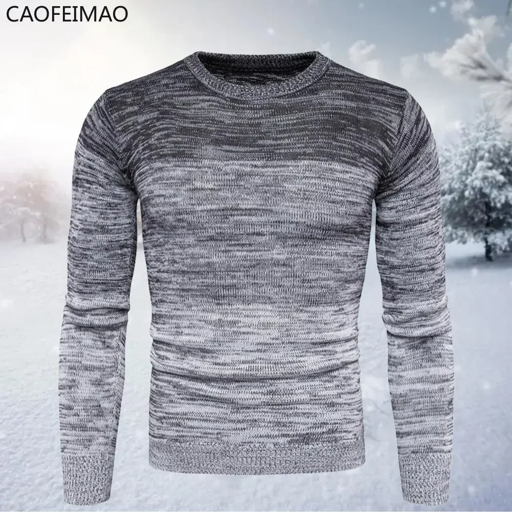 Autumn Winter Sweater Men Patchwork Warm Knitted Pullover Top Men Sweater Men Clothing кофта мужская pull homme свитер мужской