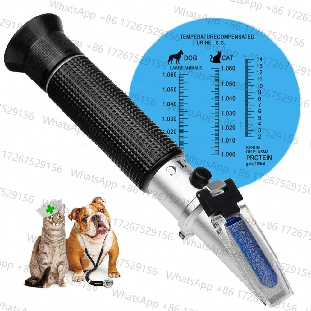 Animal Urine Specific Gravity Refractometer Cattle Urine Serum Protein Tester Portable Cow Urine Refractometer for Farm Use