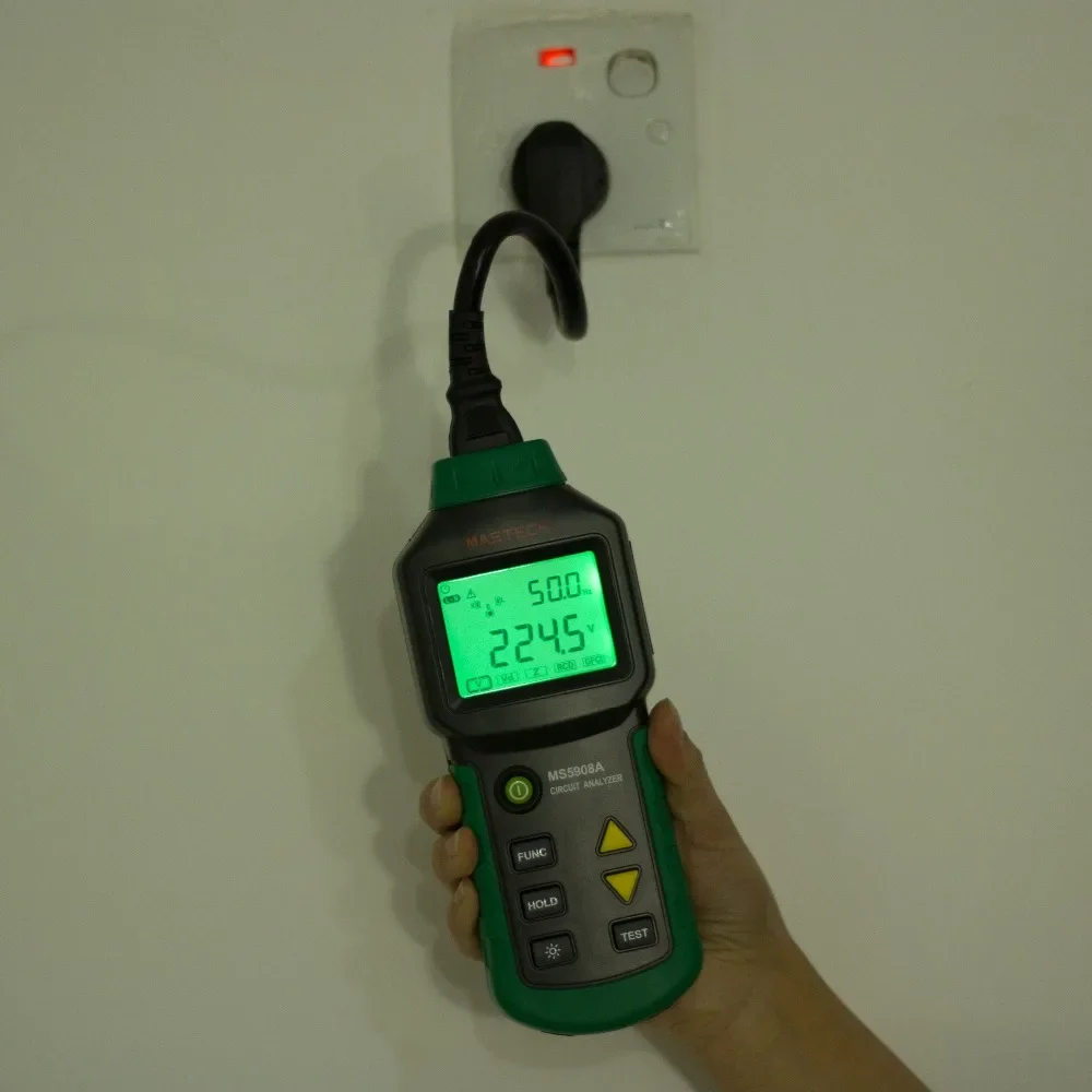 Mastech MS5908 RMS Circuit Analyzer Tester Compared w/ IDEAL Sure Test Socket Tester 61-164CN 110V or 220V