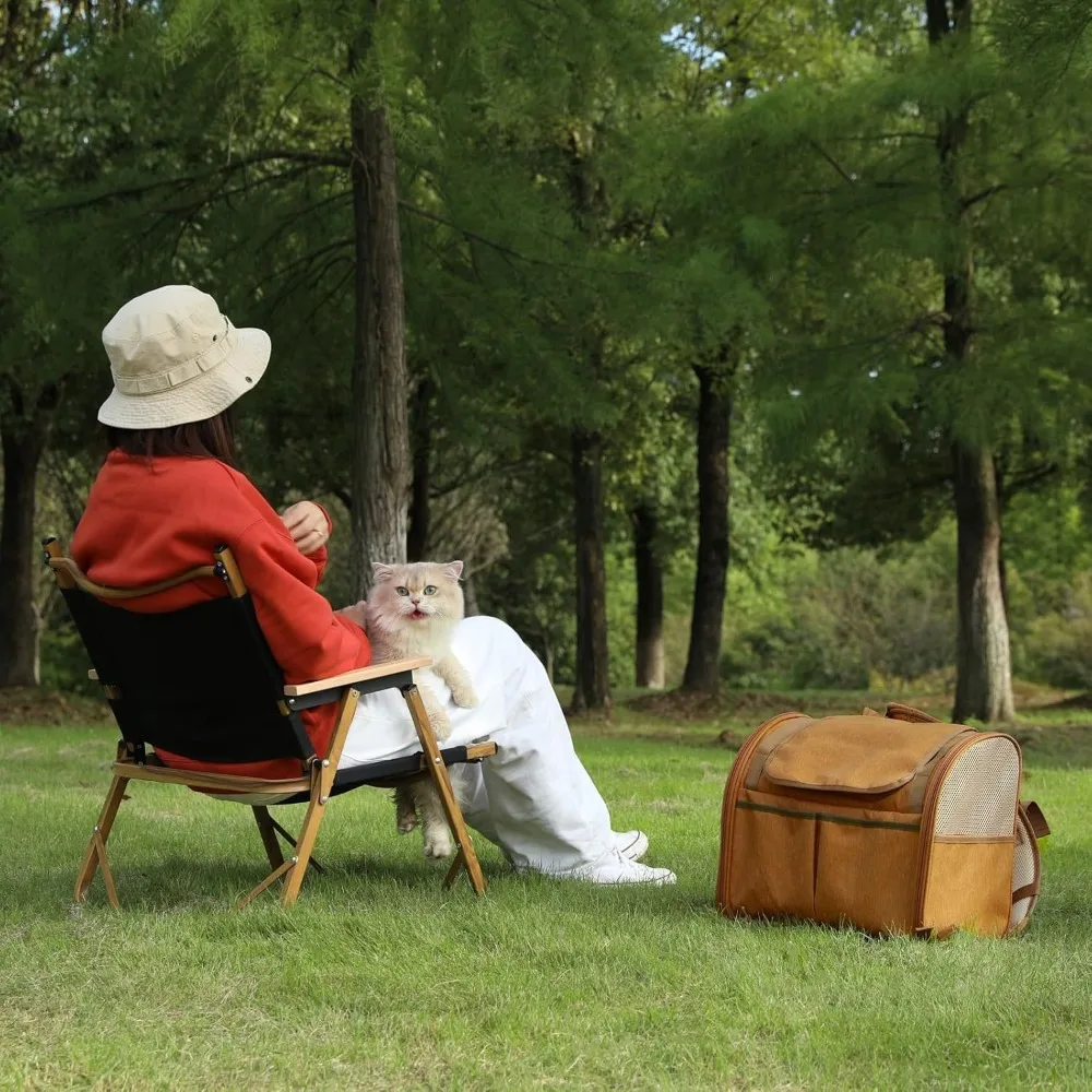 

Расширяемая сумка-переноска для кошек: удобный рюкзак-переноска с большим пространством, дышащий, для путешествий с кошками, собаками и мелкими животными