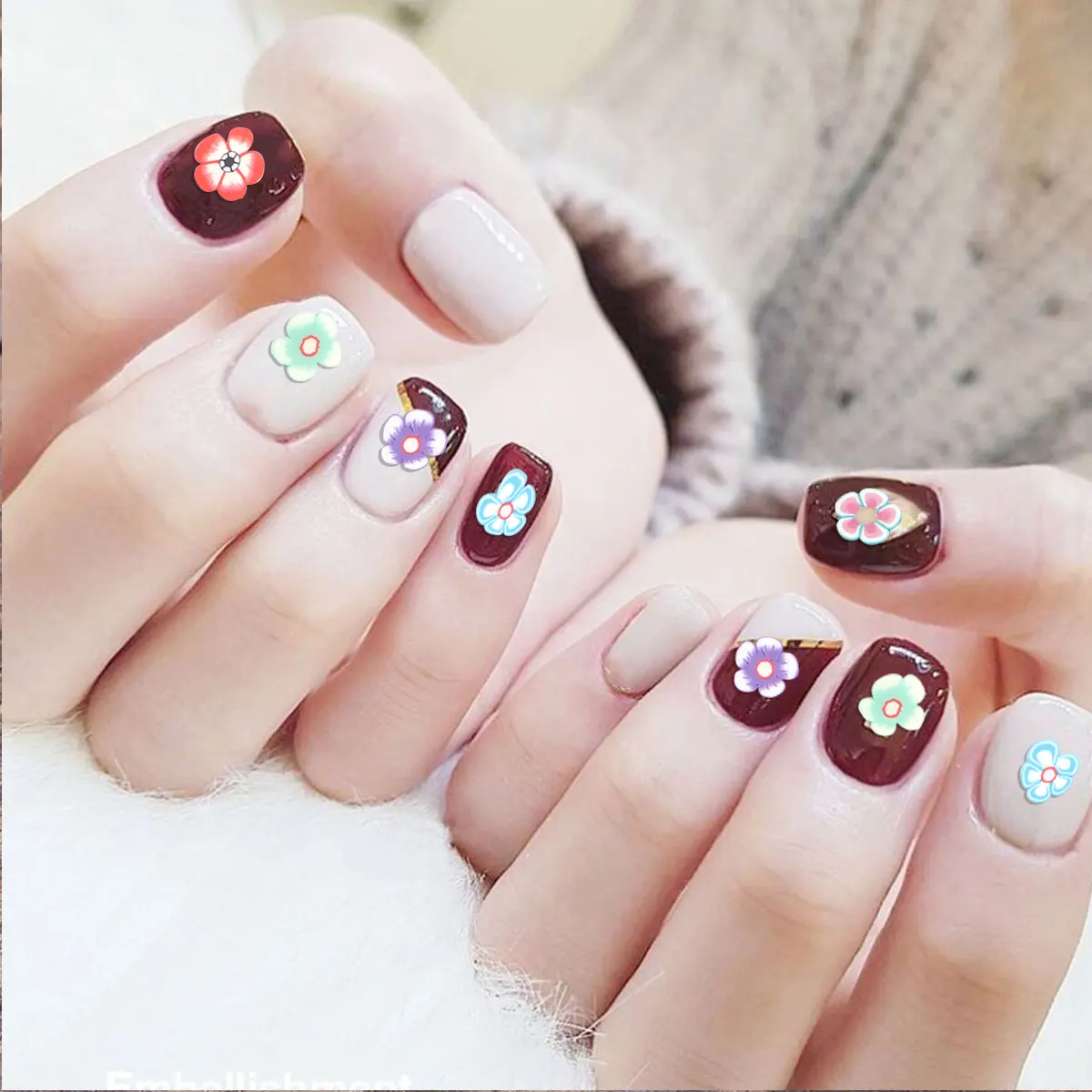 

1000Pcs Nail Paster for Manicure Plum Blossom Ceramic Slices DIY Nail Art Decor Fingernails Protector Women Fashion Beauty Tool