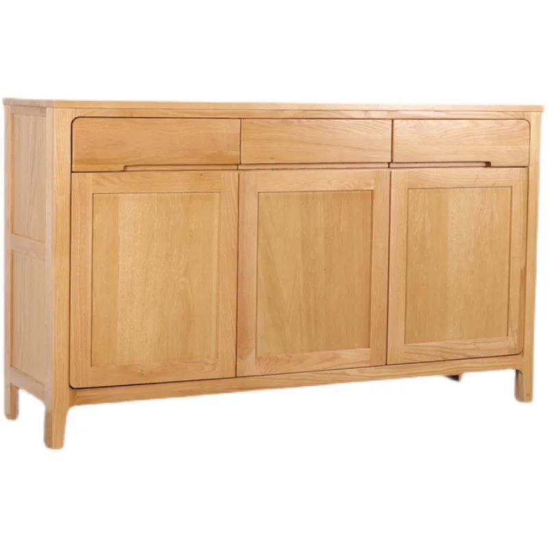 

Solid wood dining side cabinet Simple modern tea cabinet Oak home locker Nordic restaurant locker Japanese Nordic