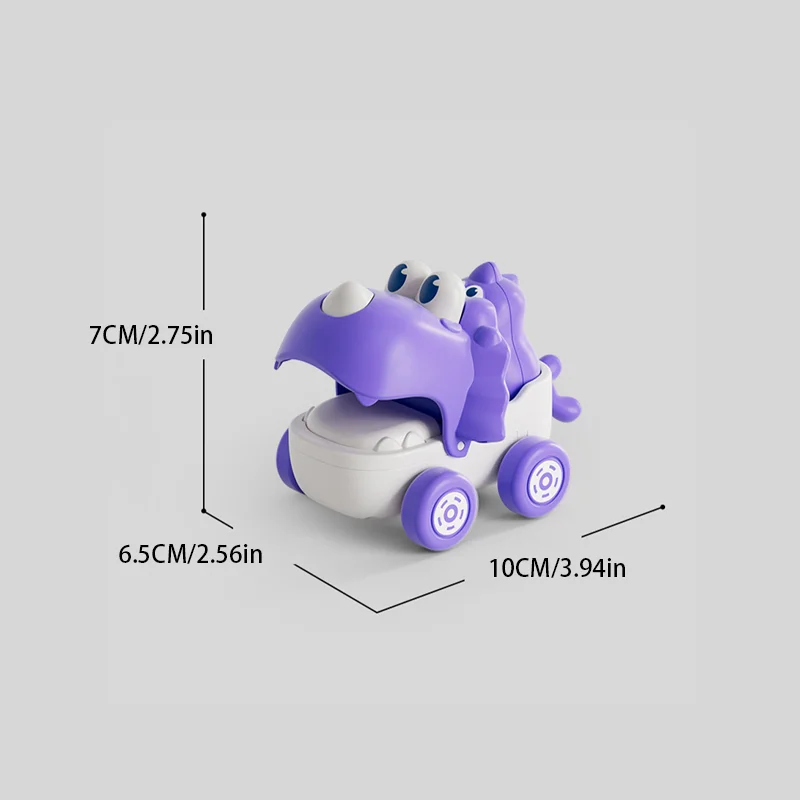 Niedliche Hai- und Dinosaurier-Spielzeugautos im neuen Stil – Baby-Zugschnur-Spielzeugautos, pädagogisches Spielzeug für frühes Lernen für Kleinkinder und Kinder