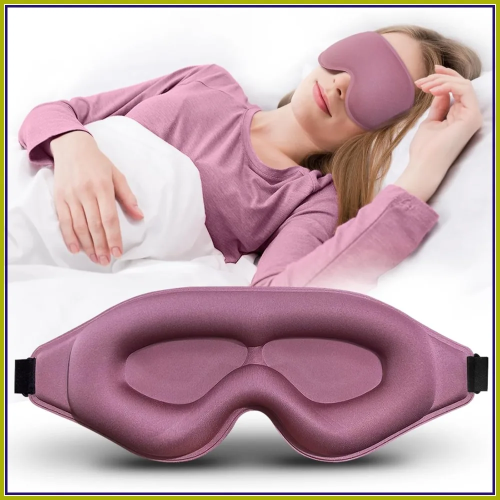 

3D Advanced Eye Mask for Sleeping, Ultra Delicate Soft Skin Friendly, 100% Blackout Sleep Mask for Men and Women