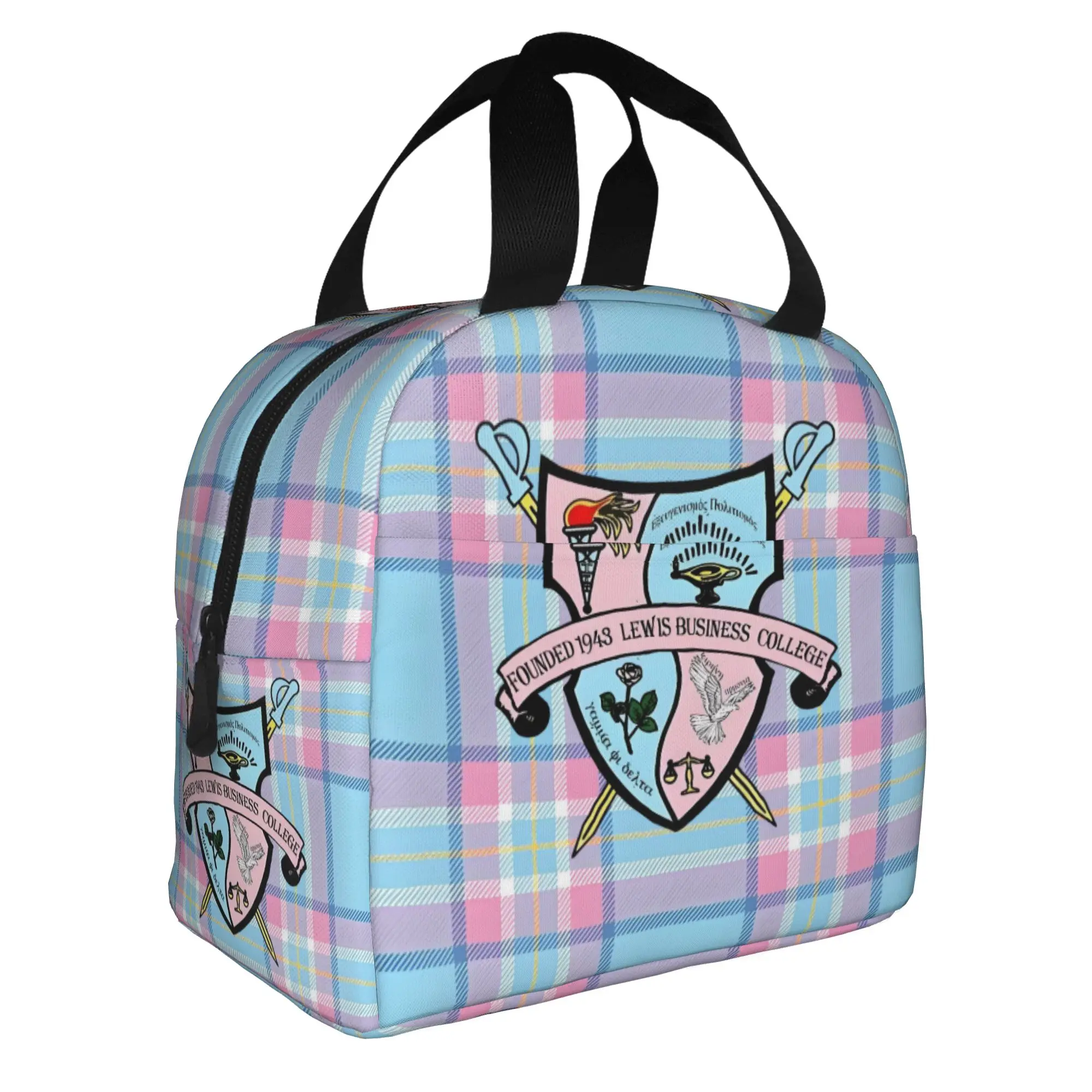 Gamma Phi Delta Insulated Lunch Bags for Women African American Sorority Portable Cooler Thermal Food Lunch Box Outdoor Camping