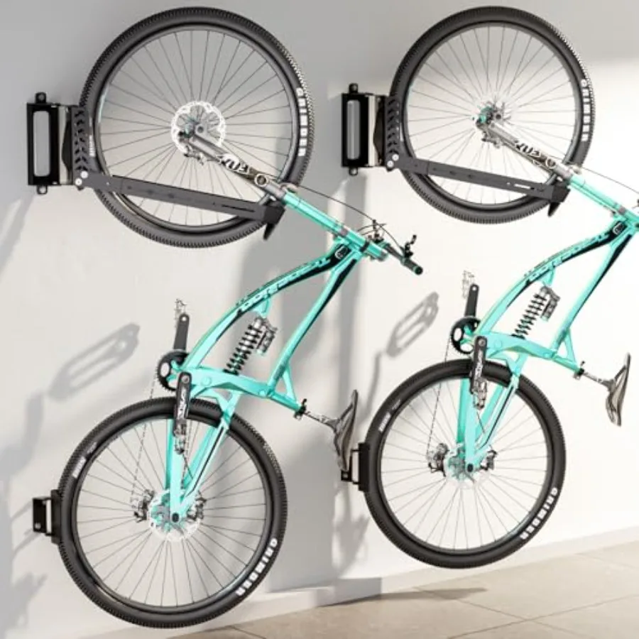 

2-Pack Swivel ike Rack Wall Mount ike anrs for Gara Space-Saving Veal ike older olds up to 77 ls icycle Wall anr Stora No eavy