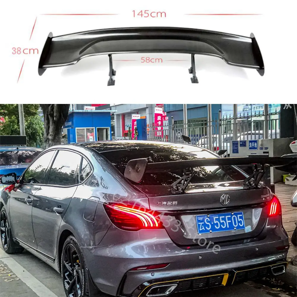 For Morris Garages MG6 Spoiler  ABS Plastic Material Unpainted Color Rear Roof GT Spoiler Wing Trunk Lip Boot Cover