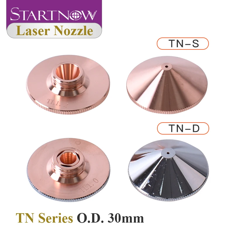 Boquillas láser Startnow de una sola/doble capa TN-S TN-D de alta calidad y duraderas, adecuadas para productos con cabezales de corte láser de fibra