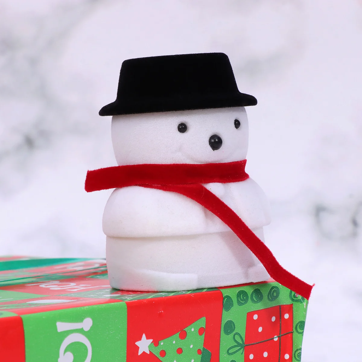 

Earring Holder Jewelry Packing Case Snowman Shaped Box Delicate Storage Necklace Container